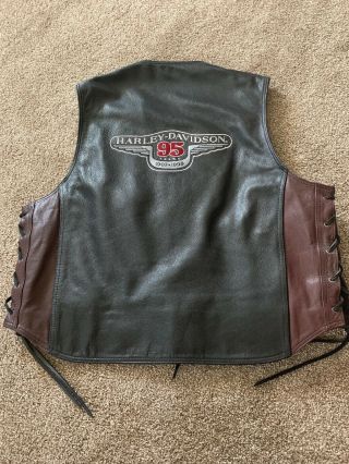 Men Collectible Harley Davidson 1998 (95th Year) Leather Vest,  Xxl Not