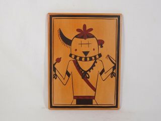 Gorgeous Hopi Indian Pottery " Kachina Tile " By Award Winning Debbie Clashin