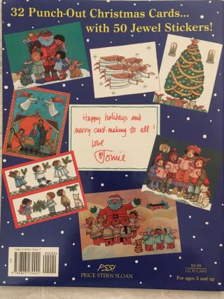 Tomie Depaola ' s Make Your Own Christmas Cards Activity Jewels Punch - out Book 3
