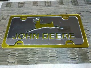 John Deere Mirrored License Plate
