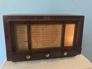 Vintage Philco 53 - 958 Am Fm Wooden Tube Radio (great)