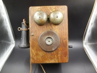 Antique Hand Crank Wall Mount Telephone / Patent April 15,  1902 / Unknown Maker
