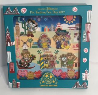 Disney Pin Hong Kong Disneyland Pin Trading Fun Day 2017 Box Set Duffy Shellie