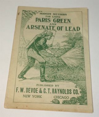 Rare Antique American Farming Pesticide Application Advertising Manuel Booklet