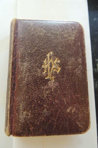Rare Antique Hungarian Prayer Book Catholic 1918 4 " X 2 1/2 " Brown Hungarian