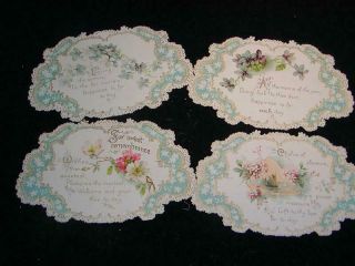 Antique Greeting Card - 4 Part,  C1900 Dated,  Greetings,  Remembrance Card