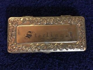 Antique Sterling Safety Razor With Metal Case