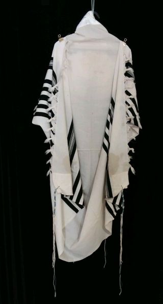 Kosher Tallit Prayer Shawl 100 Wool Size 55 With Techelet 172x136 Cm 2091