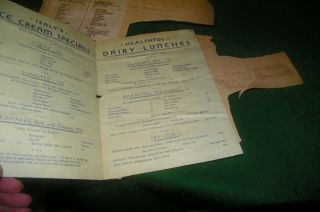 old ISALY ' S menu ' s from Alliance Ohio and Louisville Ohio 1930 ' s 2