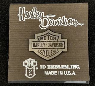 " Vintage " Harley Davidson Bar & Shield Logo Vest Pin On Hang Tag