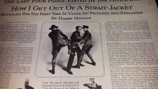 Harry Houdini HOW I GET OUT OF A STRAIT - JACKET First Time Explained Pictures 4