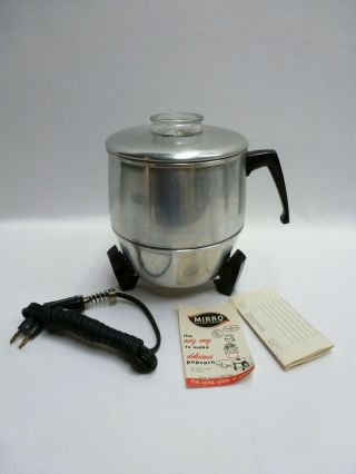 Vintage Mirro 2.  5 Qt Electric Aluminum Popcorn Popper 0100