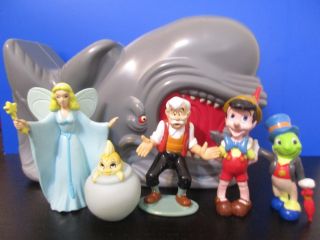 Disney Applause PVC Caketoppers Figure Set Pinocchio Cleo Jimminy Geppetto fairy 3