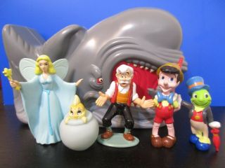 Disney Applause PVC Caketoppers Figure Set Pinocchio Cleo Jimminy Geppetto fairy 4