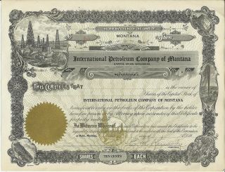 Vintage Stock Certificate Montana Mining & Livestock Co Never Issued