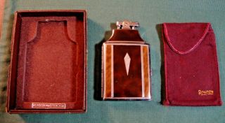 Vintage Ronson Masterpiece Combination Lighter & Cigarette Case W/original Box