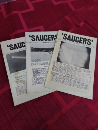 Original/vintage Saucers Newsletters 1954 Set Of 3