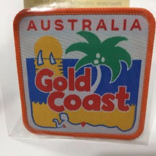 Vintage Gold Coast Australia Embroidered Souvenir Patch Iron On Patch Badge