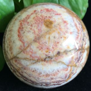 Natural Rhodochrosite Quartz Crystal Ball Polished Specimen Reiki Heal 914g B11 2