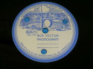Rare 1939 - 40 York World’s Fair RCA VICTOR Personal Phonograph Record 78 RPM 7
