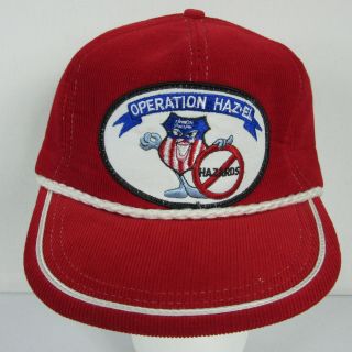 Union Pacific Railroad Operation Hazel Red Corduroy Snapback Hat Cap Ear Flaps