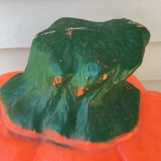 Vintage Drainage Pumpkin Face Plastic Light Blow Mold Outdoor Halloween Lawn 5