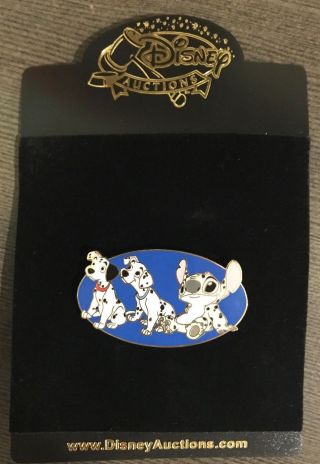 Disney Stitch As Dalmatian Pin 33859 On Card - Le 1000 - Rare - Htf