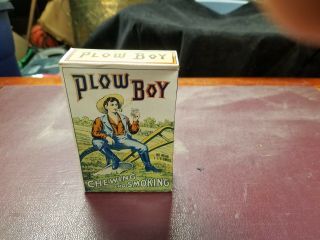 Vintage Plow Boy Chewing And Smoking Tobacco Box St.  Louis Mo Liggett