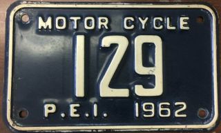 1962 Prince Edward Island Motorcycle License Plate