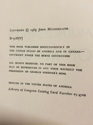 John Mulholland ' s Book of Magic - Charles Scribner Publ - 1963 - 1st Edition - v.  FINE - Oj 3