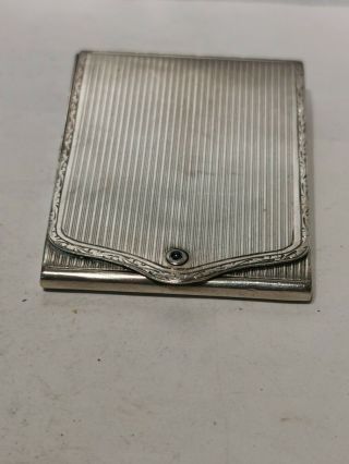 Vintage 925 Silver Match Holder Box