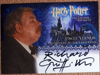 Top Harry Potter Artbox Card - Richard Griffith As Uncle Vernon - Autograph Rare