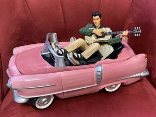 Vandor 1997 Singing Elvis Presley Pink Cadillac Car Cookie Jar