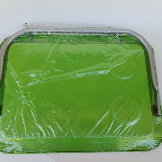 Vintage 1960 ' s Marsh Allan Metal Fold - A - Table LOUNGER TRAY Neon Green 3