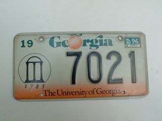 1996 Georgia License Plate University Of Georgia U G A