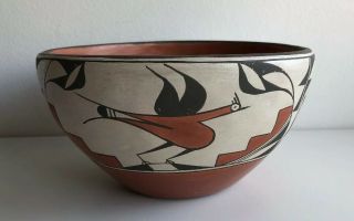 Old Zia Pueblo Indian Pottery Bowl