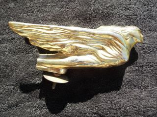 vintage 1941 CADILLAC hood ornament FLYING GODDESS gold tone VERY RARE 5