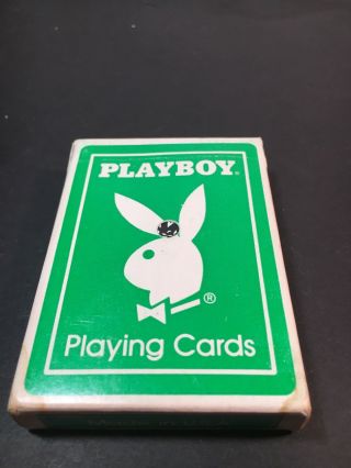 Vintage Playboy Playing Cards Green Deck Us Playing Card Co Rare