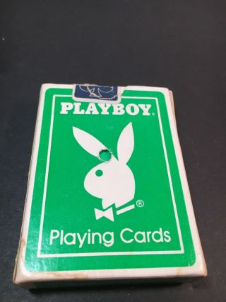 Vintage Playboy Playing Cards Green Deck US Playing Card Co Rare 2