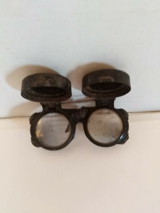 Vintag Antique Welders Safety Goggles W Glass