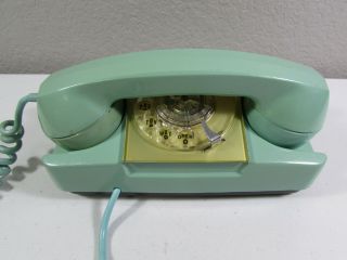 Vintage Automatic Electric GTE AE Rotary Dial Starlite Phone Seafoam Green 2