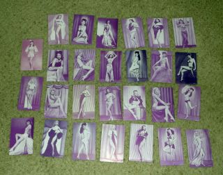 1950s 27 Diff Sexy Pin Up Girl Arcade Cards B