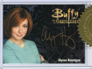 Buffy Ultimate Collectors Set Series 3 Alyson Hannigan Gold Ink Autograph Card