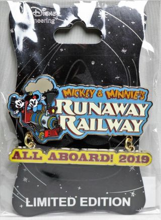 Disney Wdi D23 Destination Mickey & Minnie Runaway Railway Marquee Pin Le300