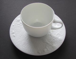 Rosenthal Studio - Line White Porcelain Bjorn Wiinblad Magic Flute Cup & Saucer A
