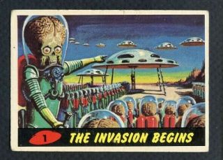 1962 Topps Mars Attacks 1 The Invasion Begins Vg - Ex 365422 (kycards)