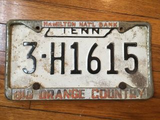 Vtg 1979 Tennessee State License Plate Tag Car Truck Big Orange Country Surround