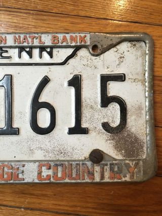 VTG 1979 Tennessee State License Plate Tag Car Truck Big Orange Country Surround 3