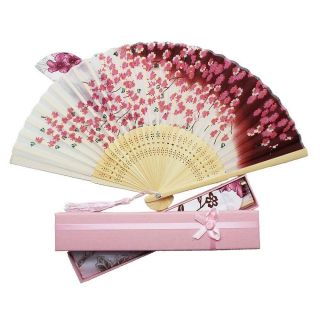 Boshiho Japan - Hand Fan Sensu 100 Silk 21cm White