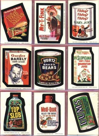 1974 Wacky Packages Series 7 With Puzzle Card Set